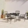 Image de vidaXL Ensemble à manger de jardin 5 pcs anthracite acier