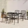 Image de vidaXL Ensemble à manger de jardin 5 pcs anthracite acier
