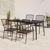 Image de vidaXL Ensemble à manger de jardin 5 pcs anthracite acier