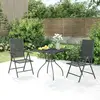 Image de vidaXL Ensemble à manger de jardin 3 pcs anthracite acier