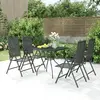 Image de vidaXL Ensemble à manger de jardin 5 pcs anthracite acier