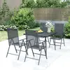 Image de vidaXL Ensemble à manger de jardin 5 pcs anthracite acier