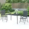 Image de vidaXL Ensemble à manger de jardin 3 pcs anthracite acier