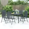 Image de vidaXL Ensemble à manger de jardin 7 pcs anthracite acier