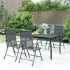 Image de vidaXL Ensemble à manger de jardin 5 pcs anthracite acier