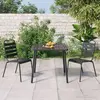 Image de vidaXL Ensemble à manger de jardin 3 pcs anthracite acier