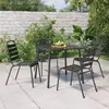 Image de vidaXL Ensemble à manger de jardin 5 pcs anthracite acier