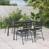 Image de vidaXL Ensemble à manger de jardin 5 pcs anthracite acier