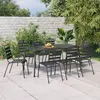 Image de vidaXL Ensemble à manger de jardin 9 pcs anthracite acier