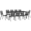 Image de vidaXL Ensemble à manger de jardin 11 pcs anthracite acier