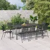 Image de vidaXL Ensemble à manger de jardin 11 pcs anthracite acier