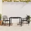 Image de vidaXL Ensemble à manger de jardin 3 pcs anthracite acier