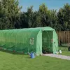 Image de vidaXL Serre avec cadre en acier vert 44 m² 22x2x2 m