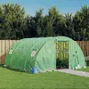 Image de vidaXL Serre avec cadre en acier vert 16 m² 4x4x2 m