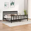 Image de vidaXL Cadre de lit sans matelas noir 200x200 cm bois massif de pin
