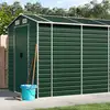 Image de vidaXL Abri de jardin vert 191x810x198 cm acier galvanisé
