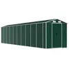 Image de vidaXL Abri de Jardin, Cabane à Outils avec Poignées, Remise à Outils avec Toit Inclinable, Abri de Rangement Terrasse, Vert 191x895x198 cm Acier Galvanisé
