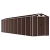 Image de vidaXL Abri de Jardin, Cabane à Outils avec Poignées, Remise à Outils avec Toit Inclinable, Abri de Rangement Terrasse, Marron 191x810x198 cm Acier Galvanisé