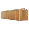 Image de vidaXL Abri de jardin marron clair 191x895x198 cm acier galvanisé, rangement de jardin, abri à outils de jardin, rangement de jardin pour outils