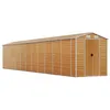 Image de vidaXL Abri de jardin marron clair 191x980x198 cm acier galvanisé