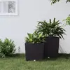 Image de vidaXL Jardinière et intérieur amovible marron 21 /32 L rotin PP