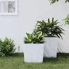 Image de vidaXL Jardinière et intérieur amovible blanc 21 /32 L rotin PP