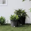 Image de vidaXL Jardinière et intérieur amovible anthracite 15 /15,3 L rotin PP