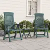 Image de vidaXL Chaises inclinables de jardin lot de 2 vert PP