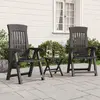 Image de vidaXL Chaises inclinables de jardin lot de 2 anthracite PP
