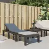 Image de vidaXL Chaise longue avec coussins anthracite PP