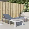 Image de vidaXL Chaise longue avec coussins blanc PP
