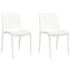 Image de vidaXL Chaises de jardin lot de 2 blanc 50x46x80 cm polypropylène, sièges de jardin, chaise de patio, chaise de balcon, chaise d'extérieur