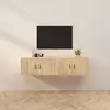 Image de vidaXL Meubles TV muraux 2 pcs chêne sonoma 80x34,5x40 cm