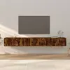 Image de vidaXL Meubles TV muraux 3 pcs chêne fumé 100x34,5x40 cm
