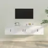 Image de vidaXL Ensemble de meubles TV 3 pcs Blanc Bois d'ingénierie