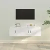Image de vidaXL Ensemble de meubles TV 2 pcs Blanc Bois d'ingénierie