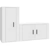 Image de vidaXL Ensemble de meubles TV 2 pcs Blanc Bois d'ingénierie