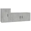 Image de vidaXL Ensemble de meubles TV 2 pcs gris béton bois d'ingénierie