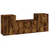 Image de vidaXL Ensemble de meubles TV 3 pcs Chêne fumé Bois d'ingénierie