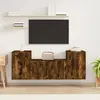 Image de vidaXL Ensemble de meubles TV 3 pcs Chêne fumé Bois d'ingénierie