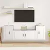 Image de vidaXL Ensemble de meubles TV 3 pcs Blanc Bois d'ingénierie