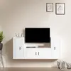 Image de vidaXL Ensemble de meubles TV 3 pcs Blanc Bois d'ingénierie