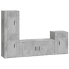 Image de vidaXL Ensemble de meubles TV 4 pcs Gris béton Bois d'ingénierie