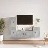 Image de vidaXL Ensemble de meubles TV 4 pcs Gris béton Bois d'ingénierie