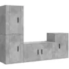 Image de vidaXL Ensemble de meubles TV 4 pcs Gris béton Bois d'ingénierie