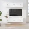 Image de vidaXL Ensemble de meubles TV 7 pcs Blanc Bois d'ingénierie
