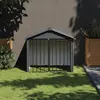 Image de vidaXL Niche pour chien avec toit noir 117x103x102 cm acier galvanisé