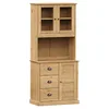 Image de vidaXL Buffet haut VIGO 78x40x175 cm bois massif de pin, armoire, armoire de rangement, buffet haut, armoire latérale, armoire haute, armoire console