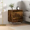 Image de vidaXL Table de chevet chêne fumé 40x35x50 cm bois d’ingénierie
