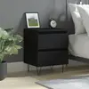 Image de vidaXL Table de chevet Noir 40x35x50 cm Bois d’ingénierie